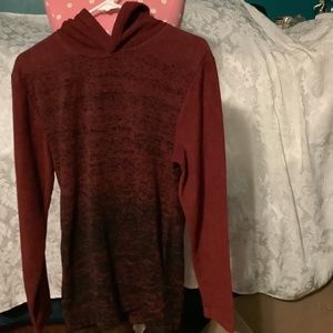 Men’s Xersion Red/black Hooded Sweater Size M